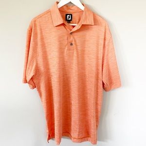FootJoy Orange Heathered Performance Golf Polo Size L